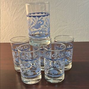 Corelle Oceanview Blue Swirl Ocean Patterned Glass Tumbler Set of 6